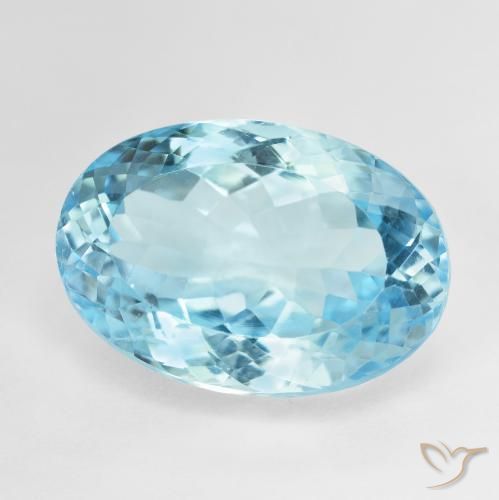 9,17 ctw natürlicher Himmerlblau Topas, Oval, VVS-VS