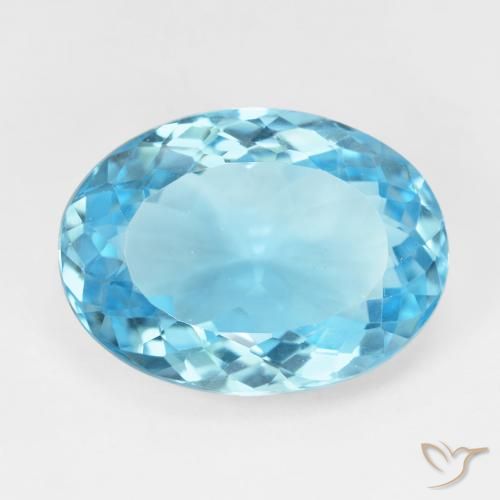 16.90ct Natürlicher Swiss Blue Topas, Oval, VVS-VS