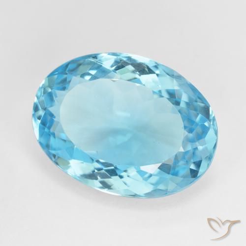 9,17 ctw natürlicher Swiss Blue Topas, Oval, VVS-VS