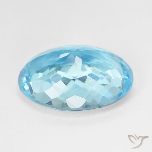 9,17 ctw natürlicher Swiss Blue Topas, Oval, VVS-VS