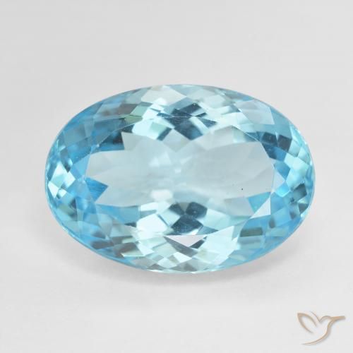 15.02ct Natürlicher Swiss Blue Topas, Oval, VVS-VS