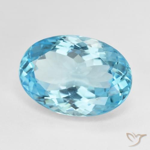 9,17 ctw natürlicher Swiss Blue Topas, Oval, VVS-VS