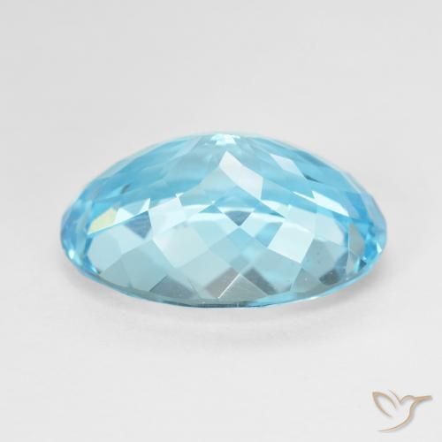 9,17 ctw natürlicher Swiss Blue Topas, Oval, VVS-VS