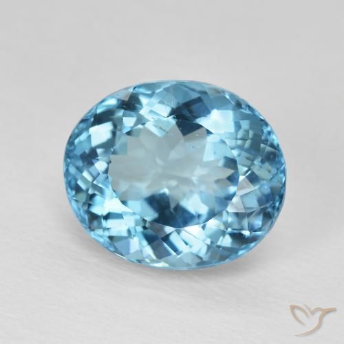 9,17 ctw natürlicher Swiss Blue Topas, Oval, VVS-VS