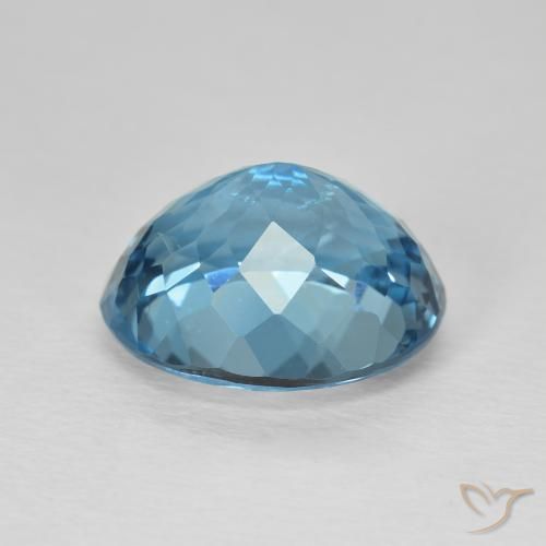 9,17 ctw natürlicher Swiss Blue Topas, Oval, VVS-VS