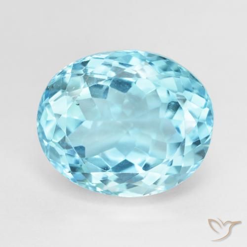 13.82ct Natürlicher Swiss Blue Topas, Oval, VVS-VS