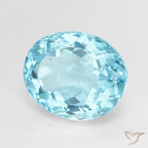 9,17 ctw natürlicher Swiss Blue Topas, Oval, VVS-VS