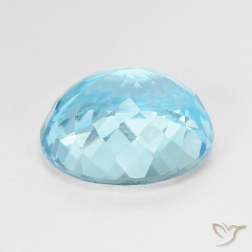 9,17 ctw natürlicher Swiss Blue Topas, Oval, VVS-VS
