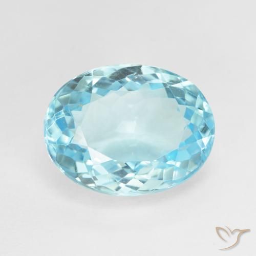 9.81ct Natürlicher Swiss Blue Topas, Oval, VVS-VS