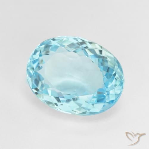 9,17 ctw natürlicher Swiss Blue Topas, Oval, VVS-VS