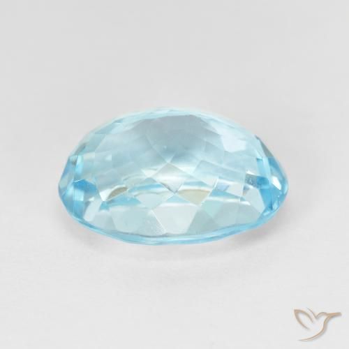 9,17 ctw natürlicher Swiss Blue Topas, Oval, VVS-VS