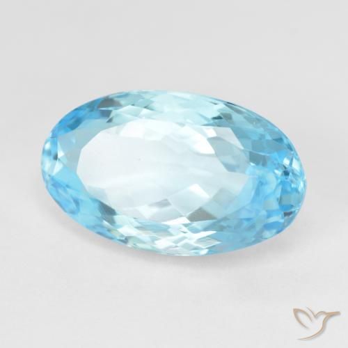 9,17 ctw natürlicher Swiss Blue Topas, Oval, VVS