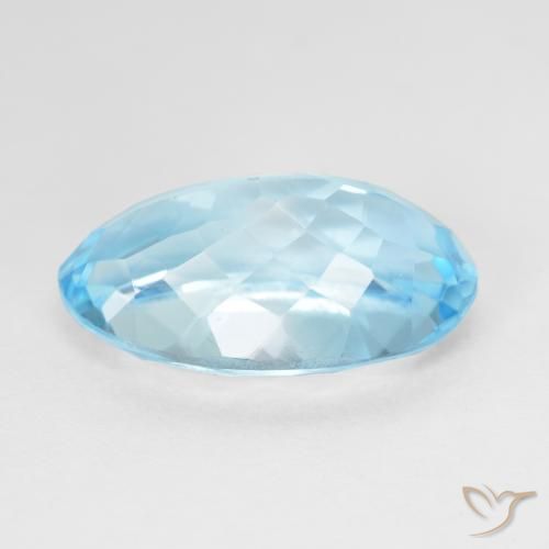 9,17 ctw natürlicher Swiss Blue Topas, Oval, VVS