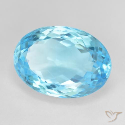 9,17 ctw natürlicher Swiss Blue Topas, Oval, VVS