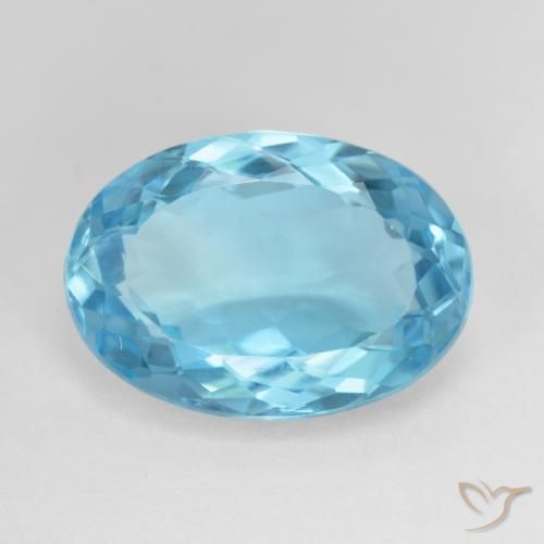10.59ct Natürlicher Swiss Blue Topas, Oval, VVS