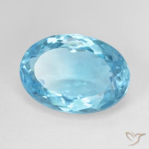9,17 ctw natürlicher Swiss Blue Topas, Oval, VVS