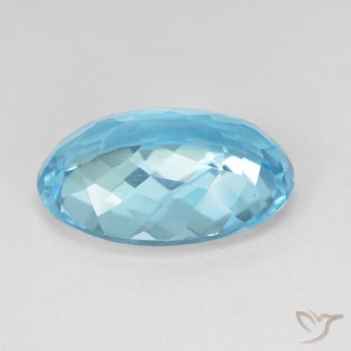 9,17 ctw natürlicher Swiss Blue Topas, Oval, VVS