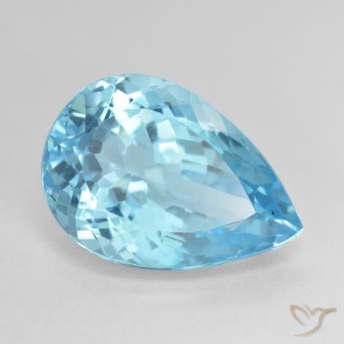 9,17 ctw natürlicher Swiss Blue Topas, Birnenform, VVS