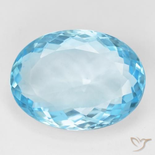 15.69ct Natürlicher Swiss Blue Topas, Oval, VVS