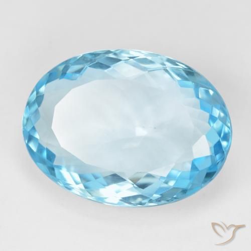 9,17 ctw natürlicher Swiss Blue Topas, Oval, VVS