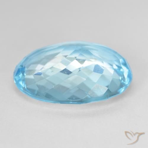 9,17 ctw natürlicher Swiss Blue Topas, Oval, VVS