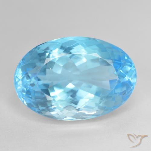 25.28ct Natürlicher Swiss Blue Topas, Oval, VVS