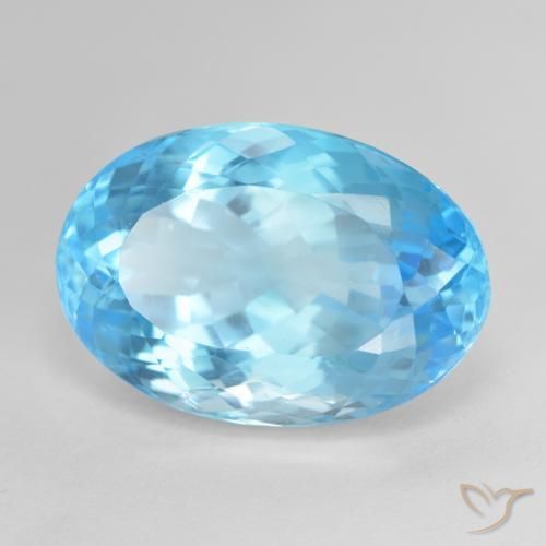 9,17 ctw natürlicher Swiss Blue Topas, Oval, VVS