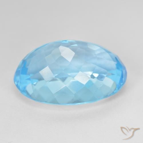 9,17 ctw natürlicher Swiss Blue Topas, Oval, VVS