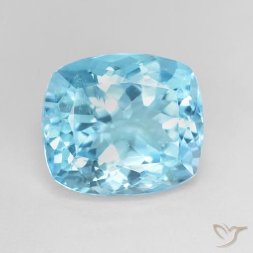 13.02ct Natürlicher Swiss Blue Topas, Kissen, VVS-VS
