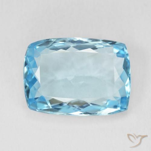 9.61ct Natürlicher Swiss Blue Topas, Kissen, VVS