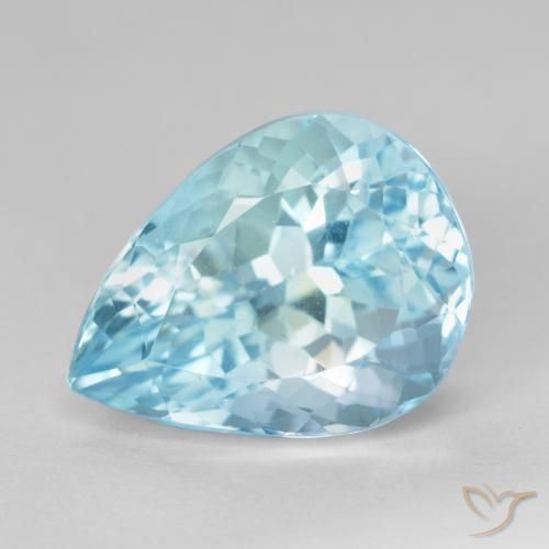 14.20ct Natürlicher Himmerlblau Topas, Birnenform, VS