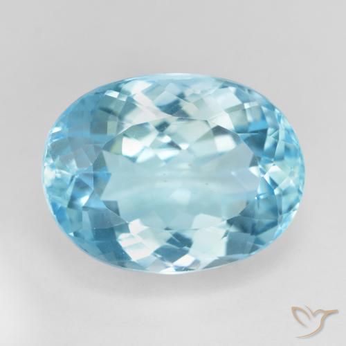 16.94ct Natürlicher Himmerlblau Topas, Oval, VS