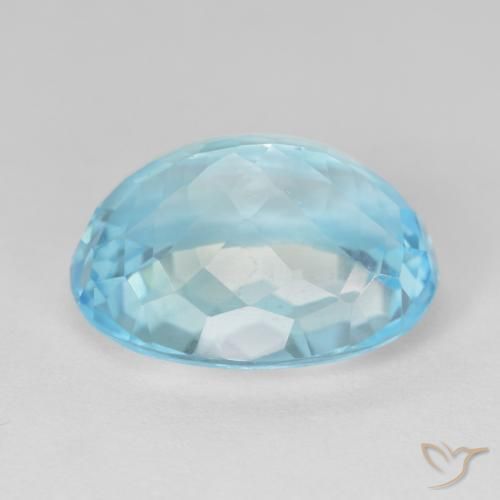 9,17 ctw natürlicher Himmerlblau Topas, Oval, VS