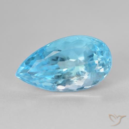 10.99ct Natürlicher Swiss Blue Topas, Birnenform, VS