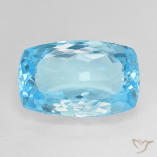 16.97ct Natürlicher Swiss Blue Topas, Kissen, VVS-VS
