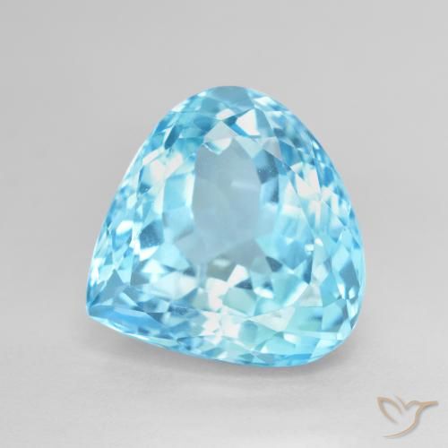 9,17 ctw natürlicher Swiss Blue Topas, Birnenform, VS