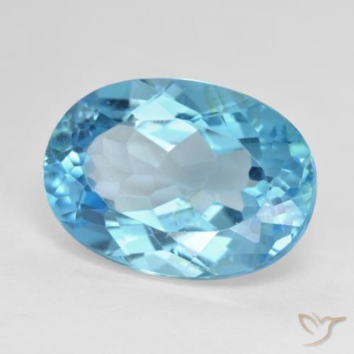 9,17 ctw natürlicher Swiss Blue Topas, Oval, VVS-VS