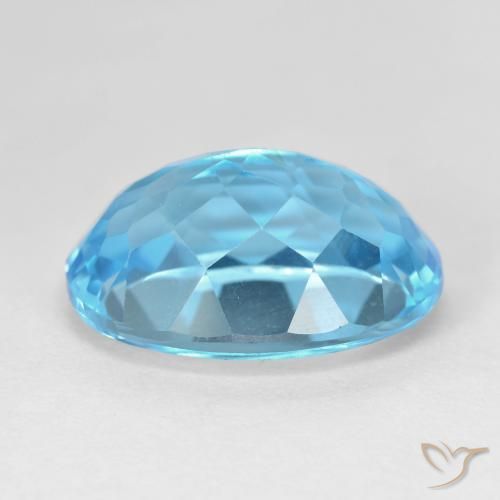 9,17 ctw natürlicher Swiss Blue Topas, Oval, VVS-VS