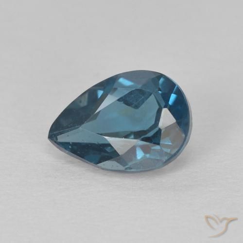 0.88ct Natürlicher London Blau Topas, Birnenform, VS