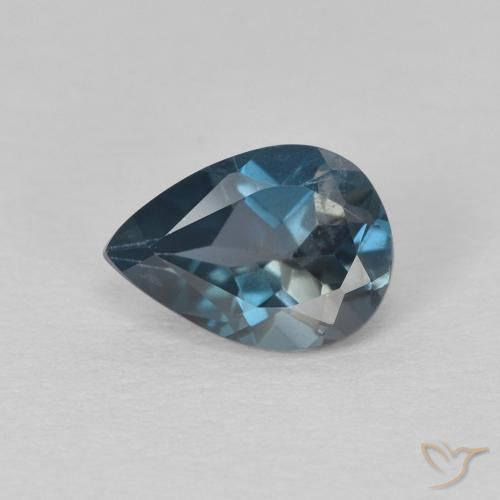 0.74ct Natürlicher London Blau Topas, Birnenform, VS