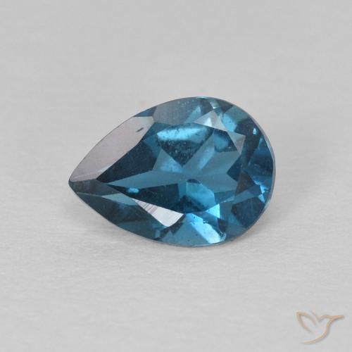 0.84ct Natürlicher London Blau Topas, Birnenform, VS