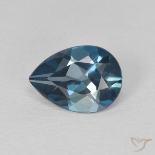 0.83ct Natürlicher London Blau Topas, Birnenform, VS