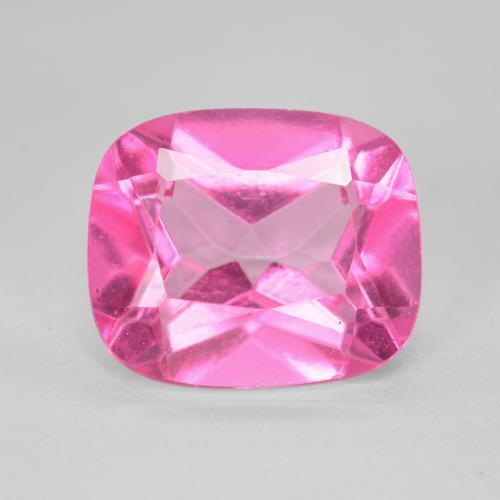6.41ct Natürlicher Medium Dark-Pink Topas, Kissen, VVS