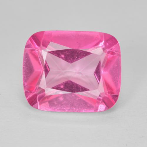 7.06ct Natürlicher pink Topas, Kissen, VVS