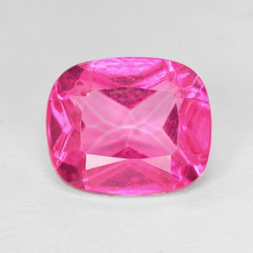 6.22ct Natürlicher Tiefes Magenta Topas, Kissen, VVS-VS