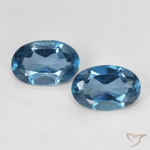 0,98 ct natürliche blauer Topas-Edelsteine, Oval Schliff, VVS