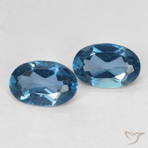 0,98 ct natürliche blauer Topas-Edelsteine, Oval Schliff, VVS