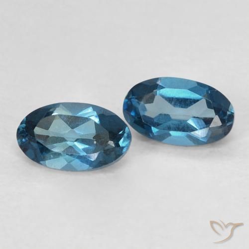 0.64 ct natürliche London Blau Topas-Edelsteine, Oval, VVS