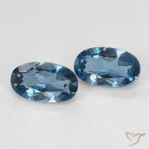 0.59 ct natürliche London Blau Topas-Edelsteine, Oval, VVS