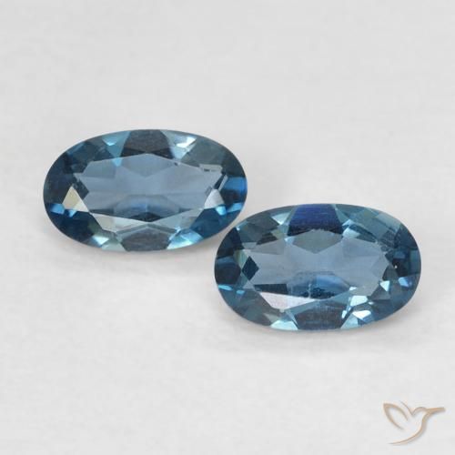0,58 ct natürliche blauer Topas-Edelsteine, Oval Schliff, VVS